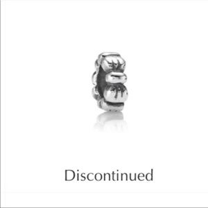 Retired Pandora Bow Spacer Bead Charm Silver Discontinued